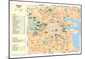 Michelin Official Dublin French Map Art Print Poster-null-Mounted Poster