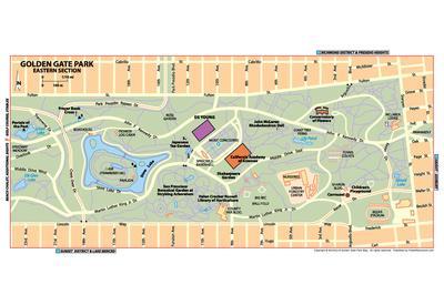 Golden Gate Park Map - Michelin Official Golden Gate Park Map Art Print Poster U L F5RDLL0