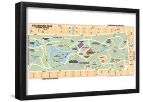 Michelin Official Golden Gate Park Map Art Print Poster-null-Framed Poster