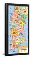 Michelin Official Lower Manhattan NYC Map Art Print Poster-null-Framed Poster