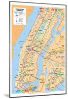 Michelin Official Manhattan Subways Map Art Print Poster-null-Mounted Poster