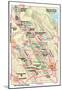 Michelin Official Napa and Sonoma Valley Map Art Print Poster-null-Mounted Poster