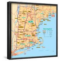 Michelin Official New England Map Art Print Poster-null-Framed Poster