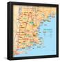 Michelin Official New England Map Art Print Poster-null-Framed Poster