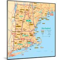 Michelin Official New England Map Art Print Poster-null-Mounted Poster
