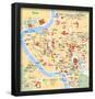 Michelin Official Rome French Map Art Print Poster-null-Framed Poster