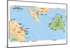 Michelin Official Sausalito Tiburon Angel Island Map Art Print Poster-null-Mounted Poster