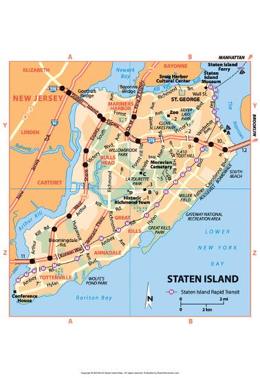 Judgemental Map Of New York Michelin Official Staten Island Nyc Map Art Print Poster' Prints |  Allposters.com