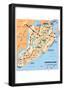 Michelin Official Staten Island NYC Map Art Print Poster-null-Framed Poster