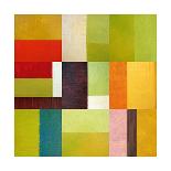 Color Panels with Olives Stripes-Michelle Calkins-Art Print