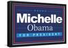 Michelle For President (Horizontal Blue)-null-Framed Poster