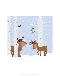 Snowman and Friends - Wink Designs Contemporary Print-Michelle Lancaster-Art Print