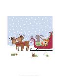 Snowman and Friends - Wink Designs Contemporary Print-Michelle Lancaster-Art Print