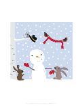 Snowman and Friends - Wink Designs Contemporary Print-Michelle Lancaster-Art Print