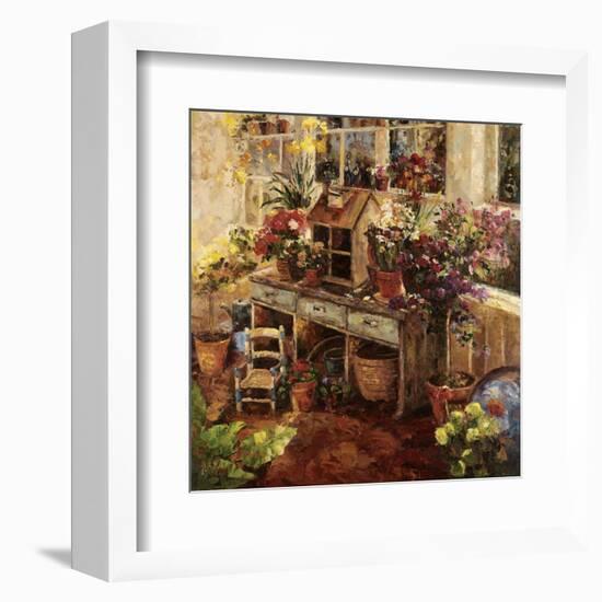 Michelle's Potting Bench-null-Framed Art Print