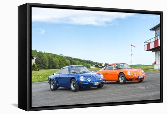 Michelstadt, Hesse, Germany, Renault Alpine a 110 Sx, Blue-Bernd Wittelsbach-Framed Stretched Canvas