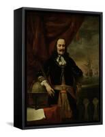 Michiel De Ruyter as Lieutenant-Admiral, 1667-Ferdinand Bol-Framed Stretched Canvas