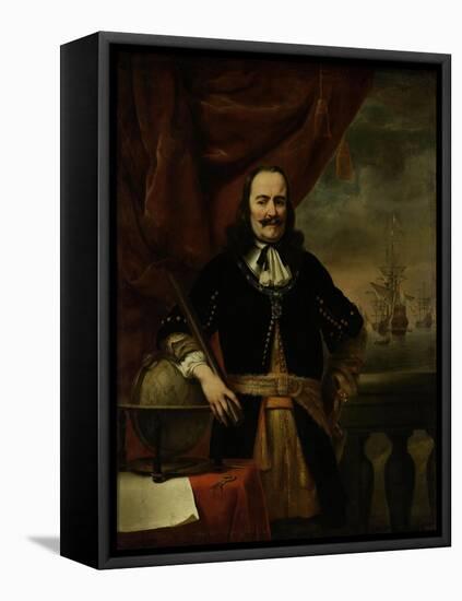 Michiel De Ruyter as Lieutenant-Admiral, 1667-Ferdinand Bol-Framed Stretched Canvas