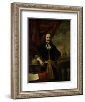 Michiel De Ruyter as Lieutenant-Admiral, 1667-Ferdinand Bol-Framed Giclee Print