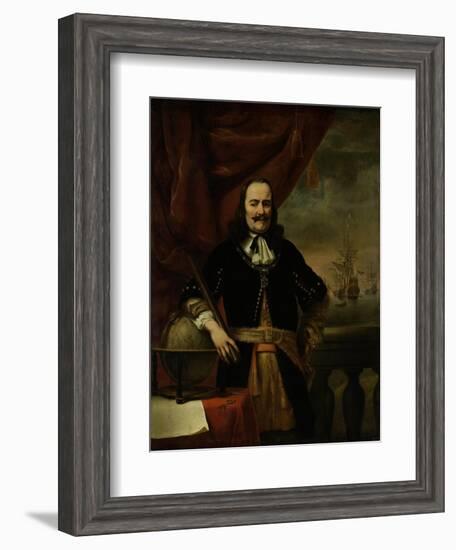 Michiel De Ruyter as Lieutenant-Admiral, 1667-Ferdinand Bol-Framed Giclee Print