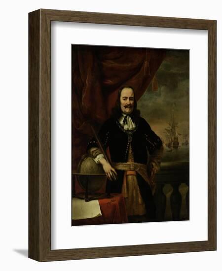 Michiel De Ruyter as Lieutenant-Admiral, 1667-Ferdinand Bol-Framed Giclee Print