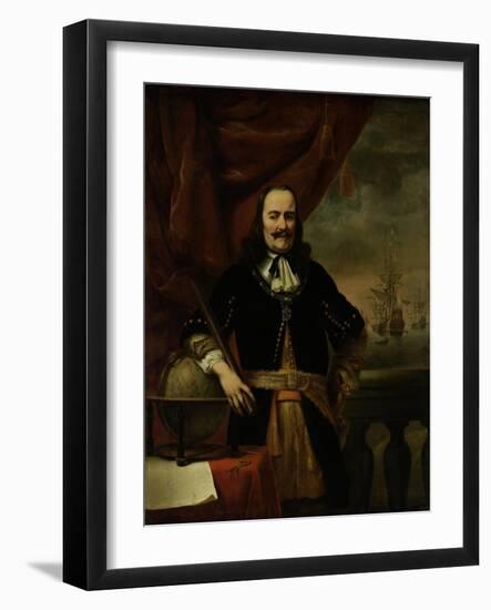 Michiel De Ruyter as Lieutenant-Admiral, 1667-Ferdinand Bol-Framed Giclee Print