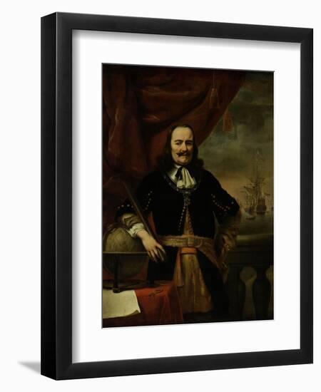 Michiel De Ruyter as Lieutenant-Admiral-Ferdinand Bol-Framed Art Print