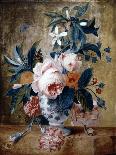 A Delft Bowl with Fruit, C.1730-Michiel van Huysum-Stretched Canvas