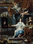 Allegorical Portrait of an Artist in Her Studio, c.1675-1685-Michiel Van Musscher-Giclee Print