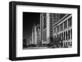 Michigan Avenue Chicago BW-Steve Gadomski-Framed Photographic Print