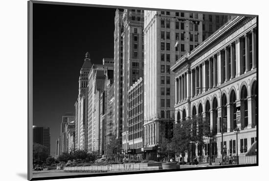 Michigan Avenue Chicago BW-Steve Gadomski-Mounted Photographic Print