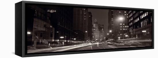 Michigan Avenue Chicago BW-Steve Gadomski-Framed Stretched Canvas