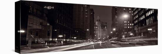 Michigan Avenue Chicago BW-Steve Gadomski-Stretched Canvas