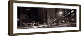 Michigan Avenue Chicago BW-Steve Gadomski-Framed Photographic Print