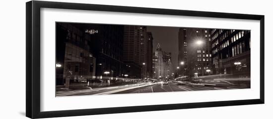 Michigan Avenue Chicago BW-Steve Gadomski-Framed Photographic Print