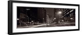 Michigan Avenue Chicago BW-Steve Gadomski-Framed Premium Photographic Print