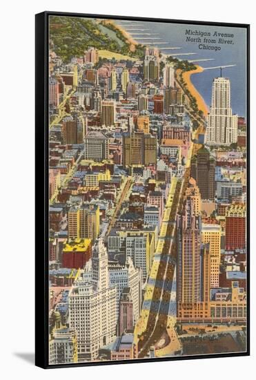 Michigan Avenue, Chicago, Illinois-null-Framed Stretched Canvas