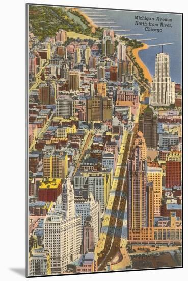 Michigan Avenue, Chicago, Illinois-null-Mounted Art Print