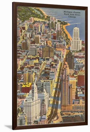 Michigan Avenue, Chicago, Illinois-null-Framed Art Print