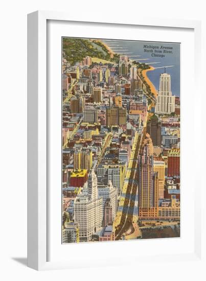 Michigan Avenue, Chicago, Illinois-null-Framed Art Print