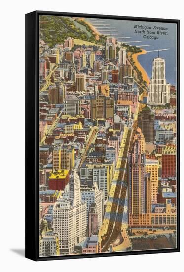 Michigan Avenue, Chicago, Illinois-null-Framed Stretched Canvas