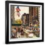 "Michigan Avenue, Chicago," October 15, 1960-John Falter-Framed Giclee Print