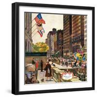 "Michigan Avenue, Chicago," October 15, 1960-John Falter-Framed Giclee Print