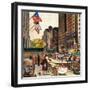 "Michigan Avenue, Chicago," October 15, 1960-John Falter-Framed Giclee Print