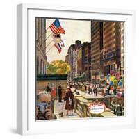 "Michigan Avenue, Chicago," October 15, 1960-John Falter-Framed Giclee Print