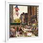 "Michigan Avenue, Chicago," October 15, 1960-John Falter-Framed Giclee Print