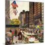 "Michigan Avenue, Chicago," October 15, 1960-John Falter-Mounted Giclee Print