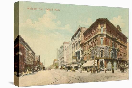 Michigan Avenue, Detroit-null-Stretched Canvas