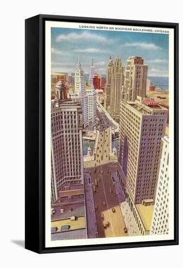 Michigan Avenue, Downtown-null-Framed Stretched Canvas