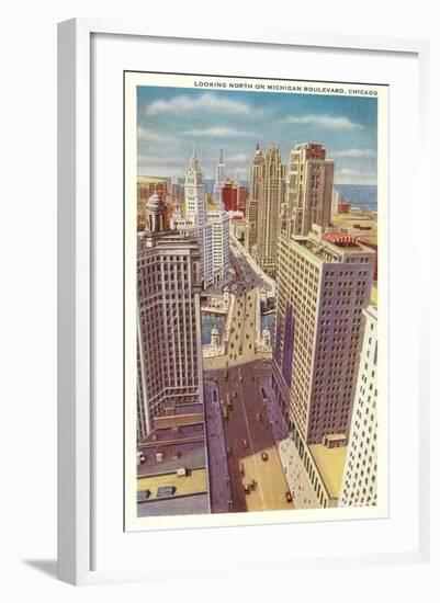 Michigan Avenue, Downtown-null-Framed Art Print